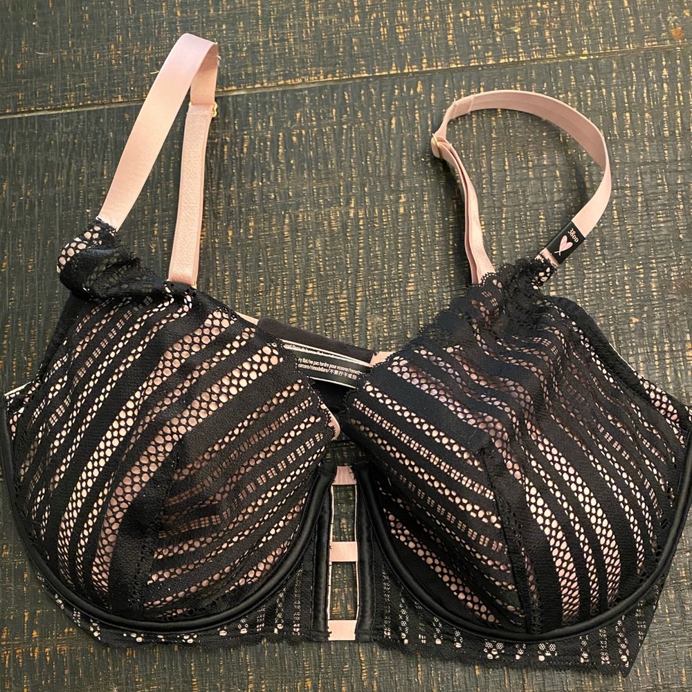 Pink and Black lace Victoria’s Secret bra